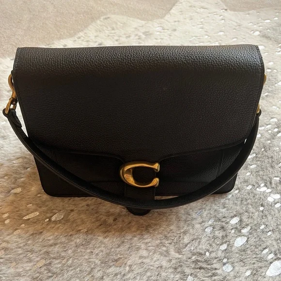 Coach saddle bag in black. - Picture 1 of 6